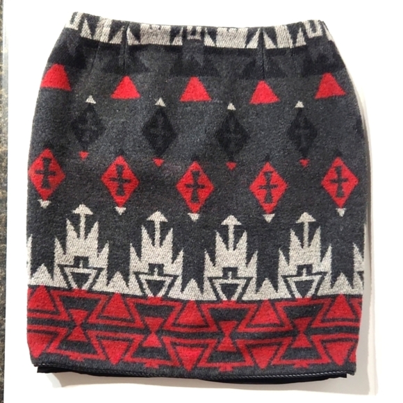 The Last Best Place Wool Blend Skirt Aztec Western Size 10 - Picture 1 of 7